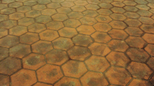 8" Grouted Hexagon Tile Stamped Concrete