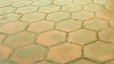 12" Grouted Hexagon Tile Stamped Concrete