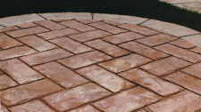 8" x 16" Herringbone Slate Stamped Concrete