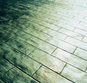 Stamped Concrete Plaza - 12" x 24" Italian Slate Running Bond