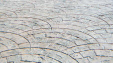 French Fan Stamped Concrete