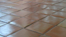 12" Grouted Mexican Tile Concrete Floor