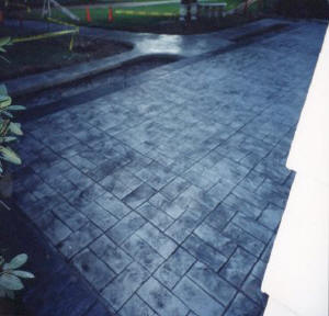 Stamped Concrete Patio - 6" x 12" New England Weave
