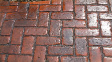 Old Brick Herringbone Stamped Concrete