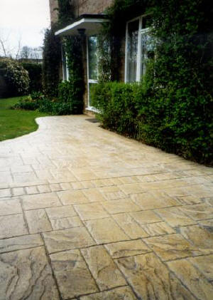 Stamped Concrete Entry - Random Ashler Stone