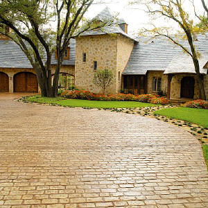 Stamped Concrete Driveway - UK Cobblestone