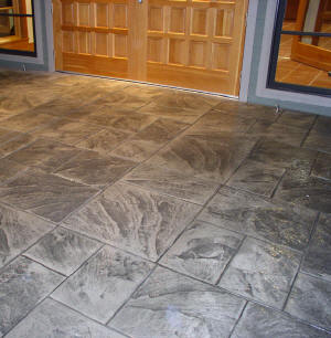 Stamped Concrete Patio - Extra Large Ashler Slate