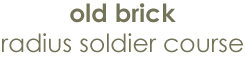 MATCRETE� Old Brick Radius Soldier Course goes hand in hand with MATCRETE� Old Brick Soldier Course when radius bands and borders are necessary.