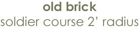 MATCRETE� Old Brick Soldier Course 2' Radius goes hand in hand with MATCRETE� Old Brick Soldier Course when radius bands and borders are necessary.  