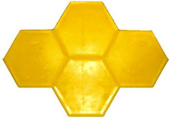 17" Grouted Hexagon Tile Decorative Concrete Stamp
