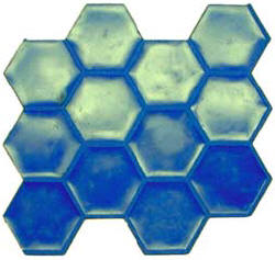 8" Grouted Hexagon Tile Decorative Concrete Stamp