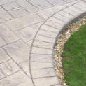 4" x 8" Slate Soldier Course 2' Radius Stamped Concrete Border