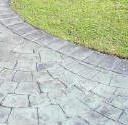 4" x 8" Slate Soldier Course 10' Radius Stamped Concrete Border