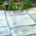 8" x 16" Slate Soldier Course Stamped Concrete