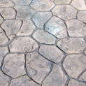 Stamped Concrete Walkway - Small Random Stone