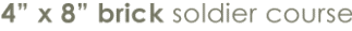 MATCRETE 4" x 8" Brick Soldier Course is often used as an accessory to most field patterns and seamless textures.