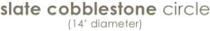 MATCRETE Cobblestone Circle Stamps allow for imprinting perfect circles, rings, or borders with dimensions ranging from 4 feet out to 19 feet in diameter.